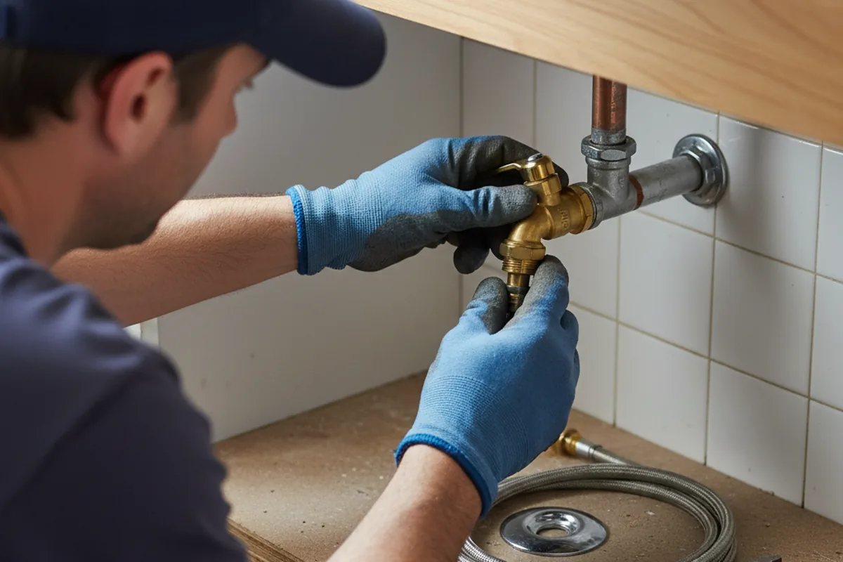 Shutoff valve and fitting work during Burst Pipe Repair in Cape May